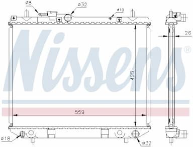 Radiators, Motora dzesēšanas sistēma NISSENS 61742A 6