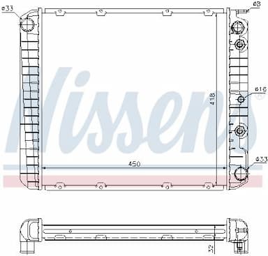 Radiators, Motora dzesēšanas sistēma NISSENS 65520A 7