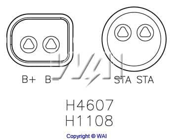 Ģeneratora sprieguma regulators WAI H1108 2