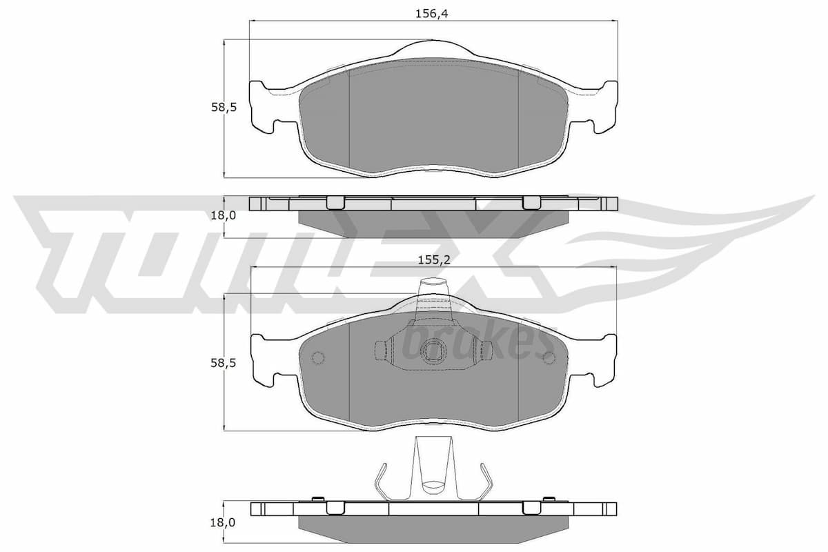 Bremžu uzliku kompl., Disku bremzes TOMEX Brakes TX 11-19 1