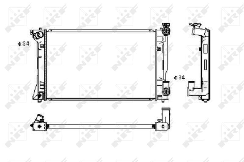 Radiators, Motora dzesēšanas sistēma NRF 53394 1