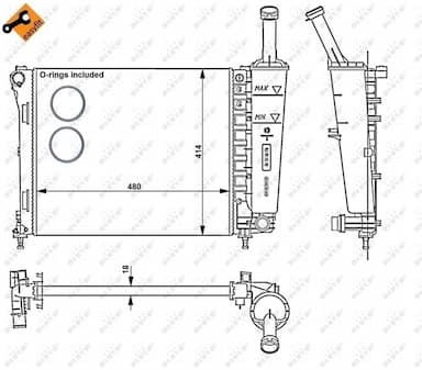 Radiators, Motora dzesēšanas sistēma NRF 53526 4