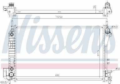 Radiators, Motora dzesēšanas sistēma NISSENS 630703 5