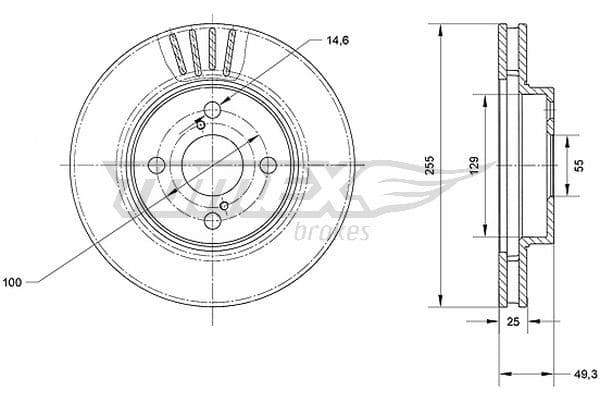 Bremžu diski TOMEX Brakes TX 71-10 1