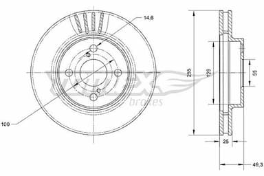 Bremžu diski TOMEX Brakes TX 71-10 1