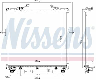 Radiators, Motora dzesēšanas sistēma NISSENS 66659 5