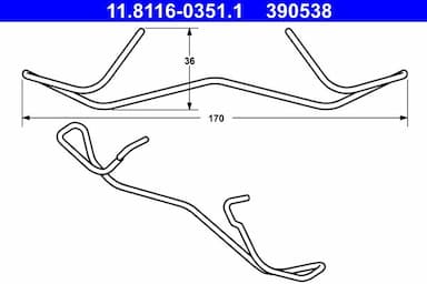 Atspere, Bremžu suports ATE 11.8116-0351.1 1