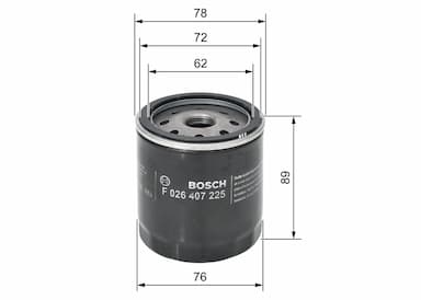 Eļļas filtrs BOSCH F 026 407 225 5