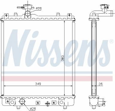 Radiators, Motora dzesēšanas sistēma NISSENS 63014A 7