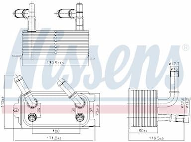 Eļļas radiators, Automātiskā pārnesumkārba NISSENS 91300 5