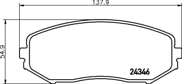 Bremžu uzliku kompl., Disku bremzes HELLA 8DB 355 012-351 1