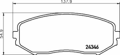 Bremžu uzliku kompl., Disku bremzes HELLA 8DB 355 012-351 1