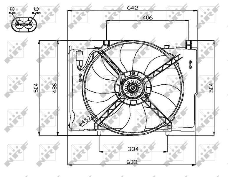 Ventilators, Motora dzesēšanas sistēma NRF 47741 1