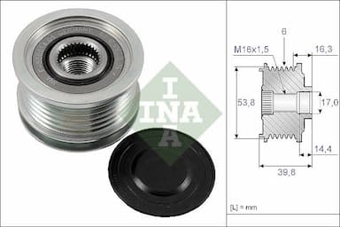 Ģeneratora brīvgaitas mehānisms INA 535 0170 10 1