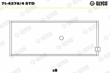 Klaņa gultnis GLYCO 71-4278/4 STD 1
