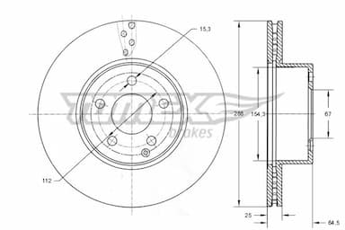 Bremžu diski TOMEX Brakes TX 74-03 1