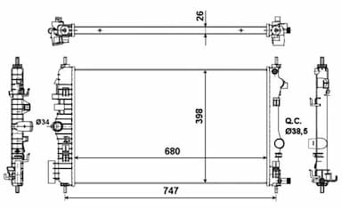 Radiators, Motora dzesēšanas sistēma NRF 53776 4