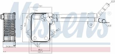 Eļļas radiators, Motoreļļa NISSENS 90679 6