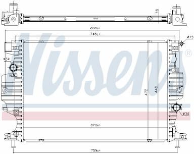 Radiators, Motora dzesēšanas sistēma NISSENS 620152 5