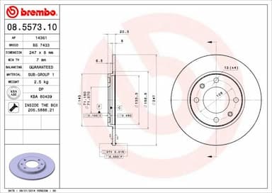 Bremžu diski BREMBO 08.5573.10 1