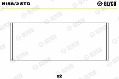 Sadales vārpstas gultnis GLYCO N156/2 STD 1