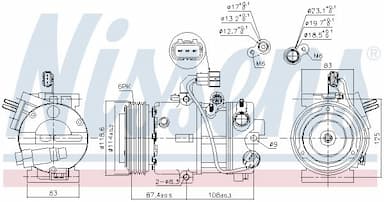 Kompresors, Gaisa kond. sistēma NISSENS 890575 6
