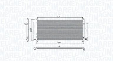 Kondensators, Gaisa kond. sistēma MAGNETI MARELLI 350203973000 1