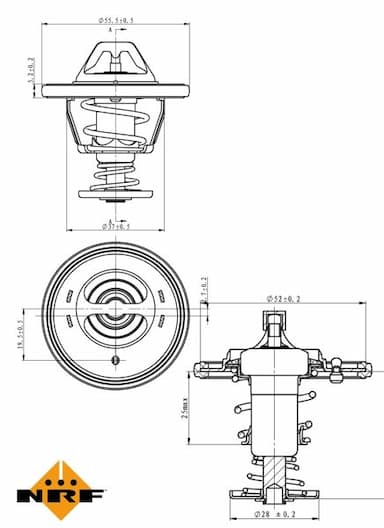 Termostats, Dzesēšanas šķidrums NRF 725118 5