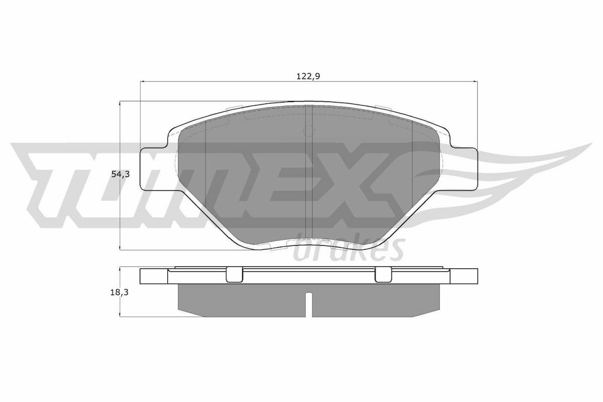 Bremžu uzliku kompl., Disku bremzes TOMEX Brakes TX 13-53 1