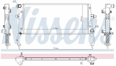 Radiators, Motora dzesēšanas sistēma NISSENS 606261 5