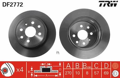 Bremžu diski TRW DF2772 1