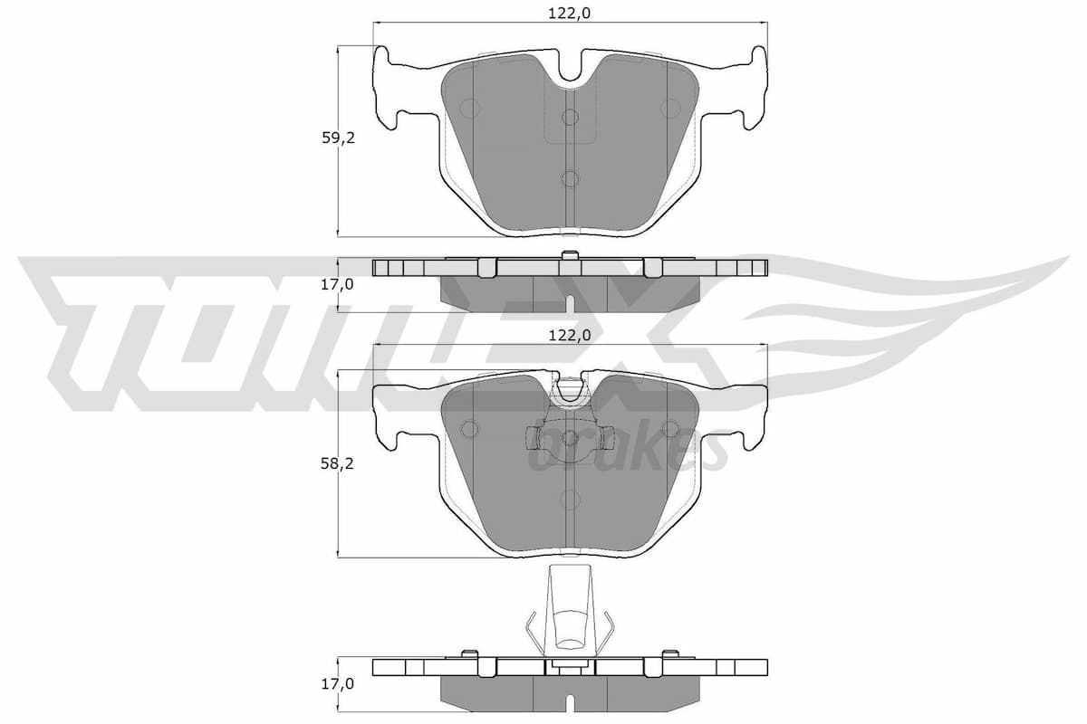 Bremžu uzliku kompl., Disku bremzes TOMEX Brakes TX 14-81 1