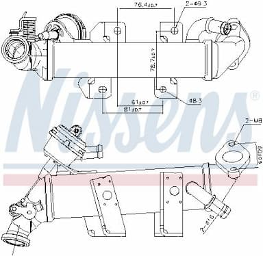 Radiators, Izplūdes gāzu recirkulācija NISSENS 989389 1