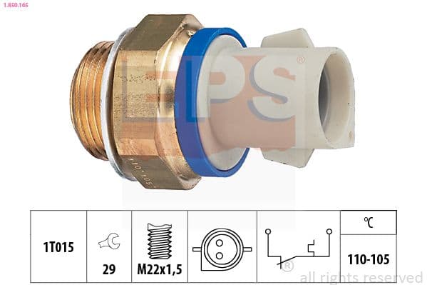 Termoslēdzis, Radiatora ventilators EPS 1.850.165 1