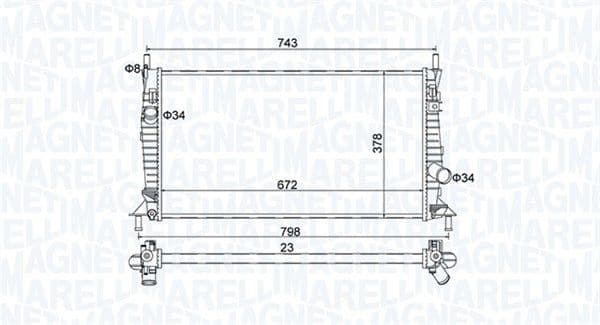 Radiators, Motora dzesēšanas sistēma MAGNETI MARELLI 350213157400 1