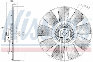 Sajūgs, Radiatora ventilators NISSENS 86218 6