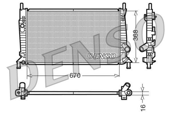 Radiators, Motora dzesēšanas sistēma DENSO DRM10075 1