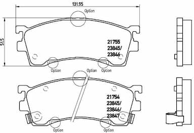 Bremžu uzliku kompl., Disku bremzes BREMBO P 49 023 1