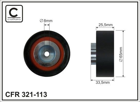 Parazīt-/Vadrullītis, Ķīļrievu siksna CAFFARO 321-113 1