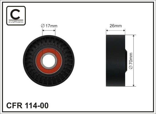 Spriegotājrullītis, Ķīļrievu siksna CAFFARO 114-00 1