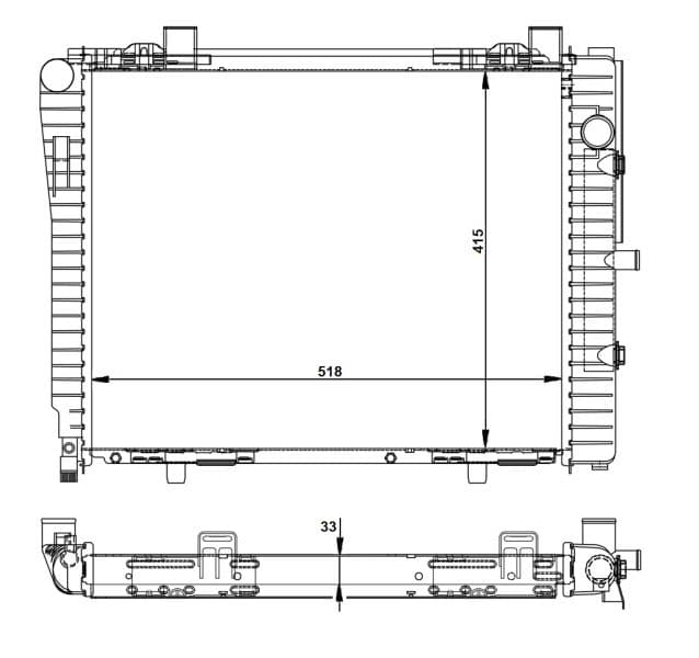 Radiators, Motora dzesēšanas sistēma NRF 50593 1