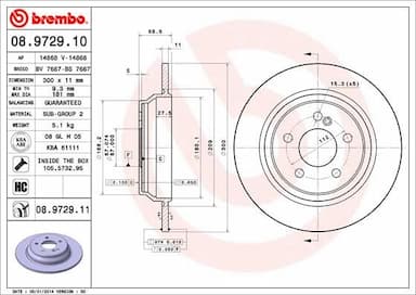 Bremžu diski BREMBO 08.9729.11 1