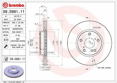 Bremžu diski BREMBO 09.D881.11 1