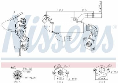 Radiators, Izplūdes gāzu recirkulācija NISSENS 989399 5