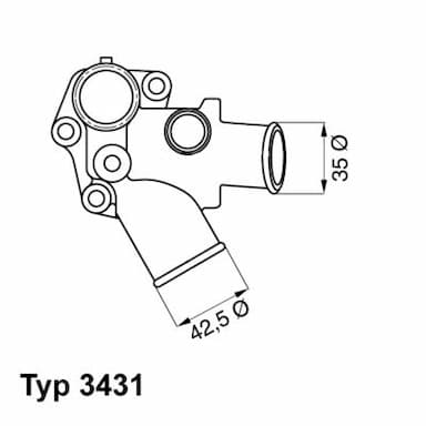 Termostats, Dzesēšanas šķidrums BorgWarner (Wahler) 3431.80D 1