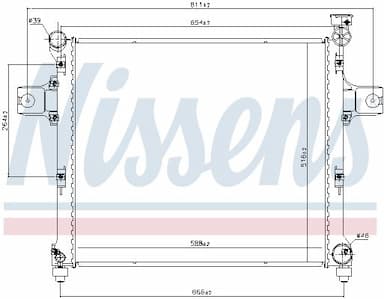 Radiators, Motora dzesēšanas sistēma NISSENS 606254 5