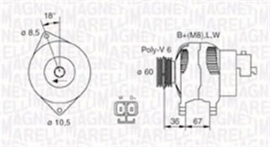 Ģenerators MAGNETI MARELLI 063731521010 1