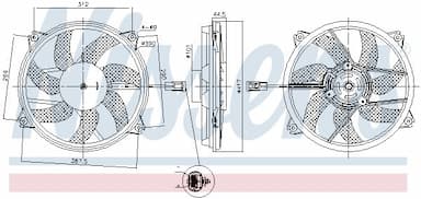 Ventilators, Motora dzesēšanas sistēma NISSENS 850035 5