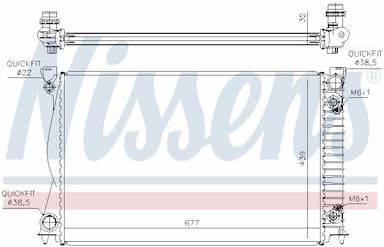 Radiators, Motora dzesēšanas sistēma NISSENS 60233A 6