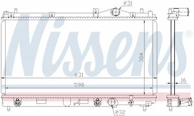 Radiators, Motora dzesēšanas sistēma NISSENS 609941 5